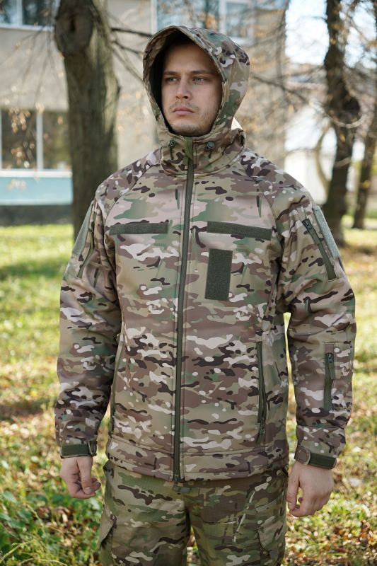 Куртка Windproof Softshell ветрозащитная, водостойкая, флис 320 г/м²