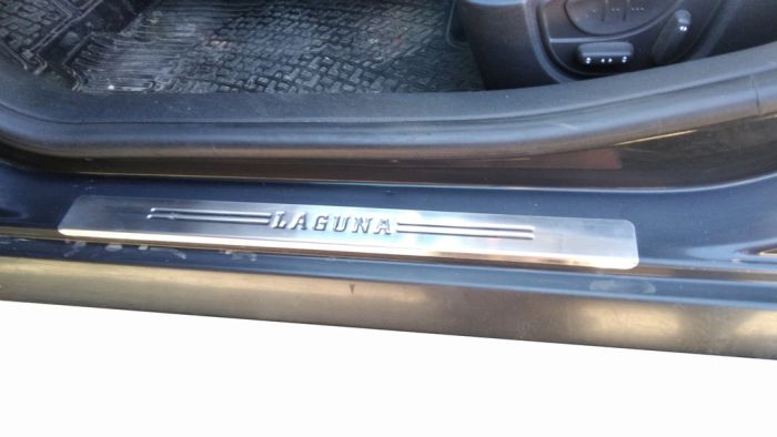 Накладки на пороги OmsaLine (4 шт., нержавейка) для Renault Laguna 2001-2007 гг