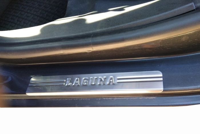 Накладки на пороги OmsaLine (4 шт., нержавейка) для Renault Laguna 2001-2007 гг
