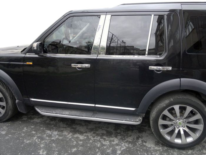 Накладки на дверные стойки из нержавеющей стали (6 шт) для Land Rover Discovery III 2004-2009 гг