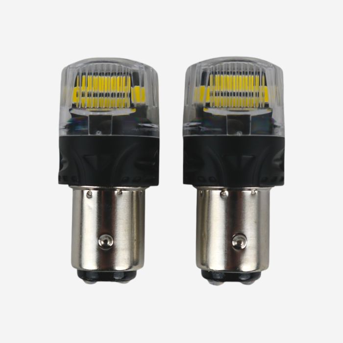 Светодиодные LED лампы 1157 (BAY15d) EA Light X 16SMD 360° белые двухконтактные в стопы и габариты