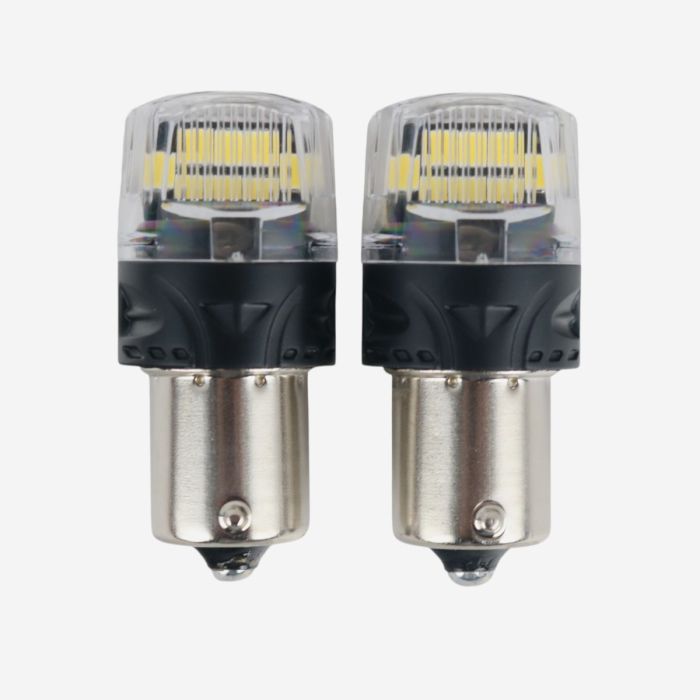 Светодиодные LED лампы 1156 (P21W) EA Light X 16SMD 360° белые автомобильные в ДХО, повороты, габариты
