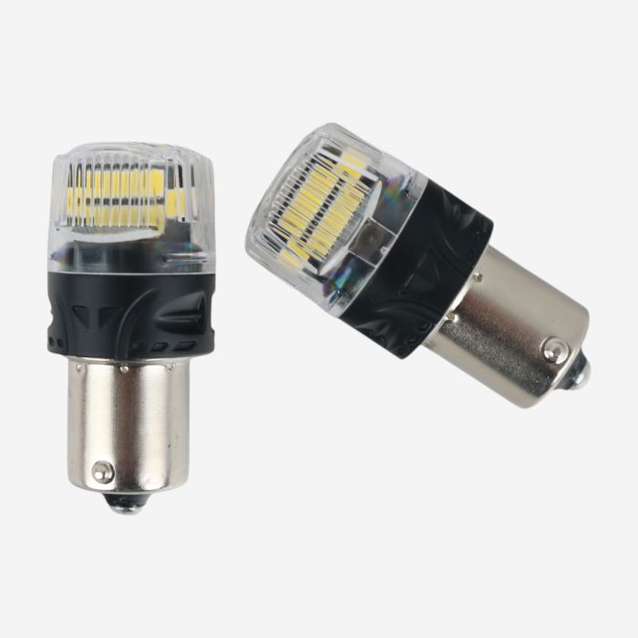 Светодиодные LED лампы 1156 (P21W) EA Light X 16SMD 360° белые автомобильные в ДХО, повороты, габариты