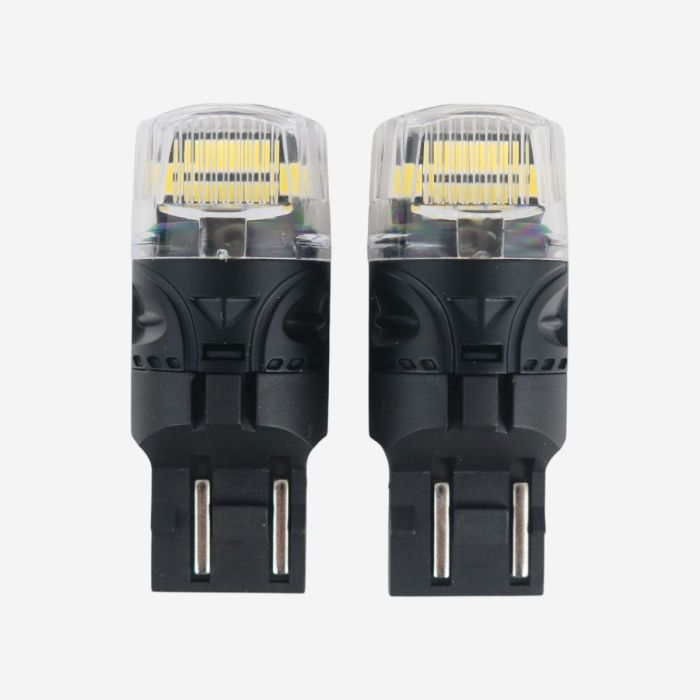 Светодиодные LED лампы T20 7443 (W21/5W) EA Light X 16SMD 360° белые двухконтактные безцокольные
