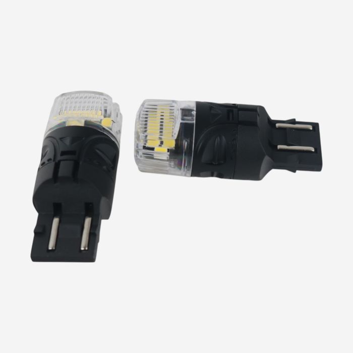 Светодиодные LED лампы T20 7443 (W21/5W) EA Light X 16SMD 360° белые двухконтактные безцокольные