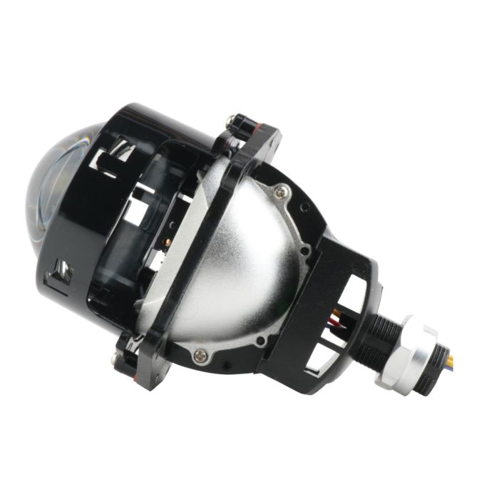 LED линза 3" ZY-4 Bi-LED 52/60W 24V, 5700K, с ангельскими глазами (комплект)