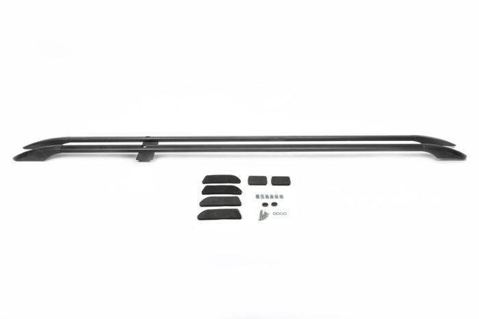 Черные рейлинги Короткая база, Пластиковые ножки для Nissan Primastar 2002-2014 гг