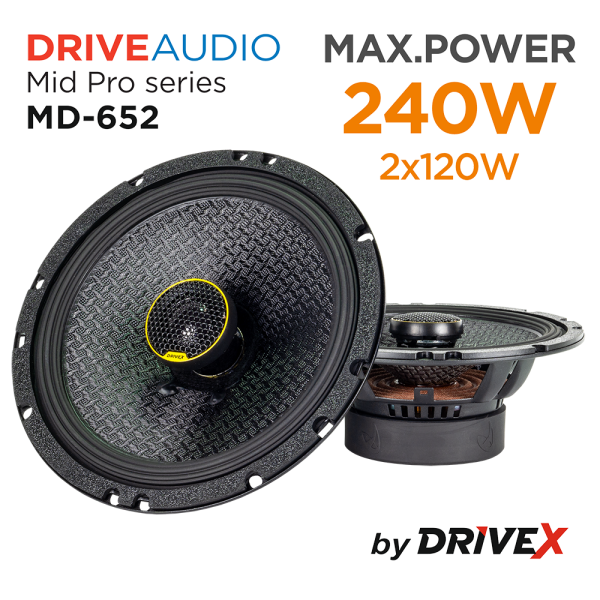 Автомобільна акустична система DriveX MD-652 6.5" 120W 4Om