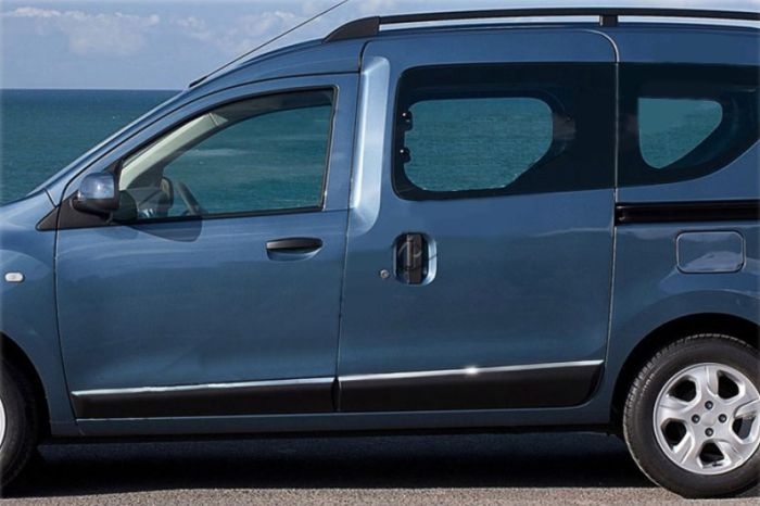 Дверные молдинги нержавейка (4 шт) для Dacia Dokker 2013-2022 гг