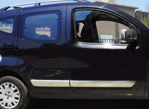 Дверные Молдинги Нержавеющая Сталь (4 шт.) OmsaLine - Итальянская Нержавейка для Citroen Nemo 2007-2017 гг