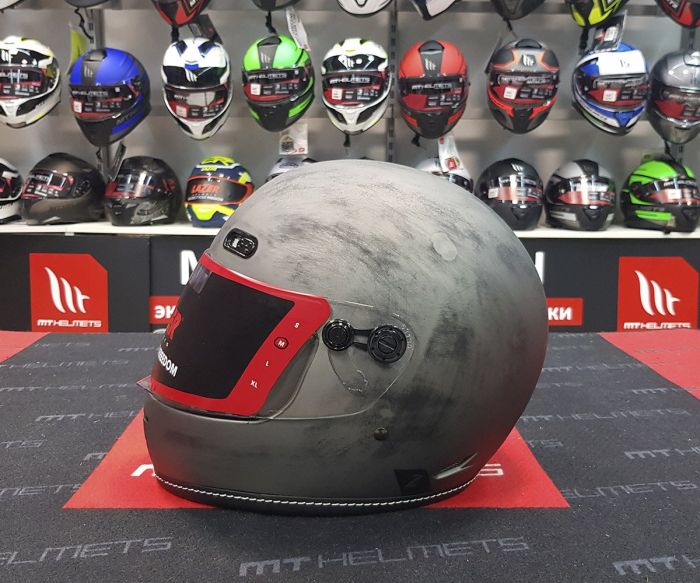 Мотошолом LAZER OROSHI Cafe Racer Matt Alu Brushed L