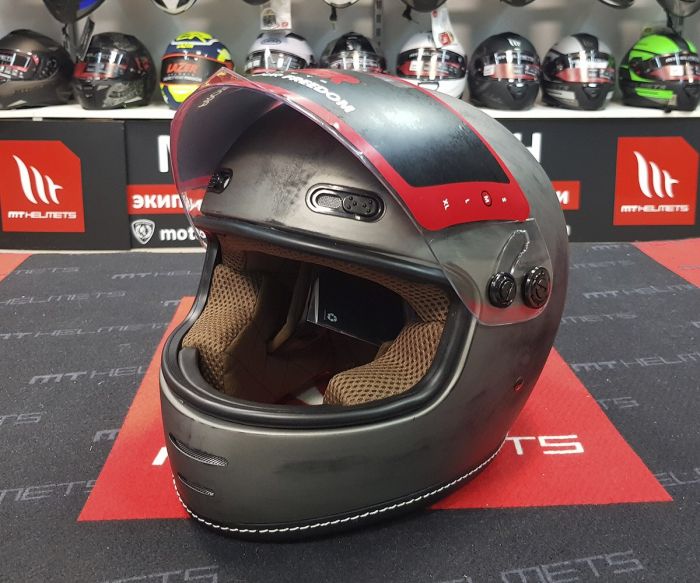 Мотошолом LAZER OROSHI Cafe Racer Matt Alu Brushed L