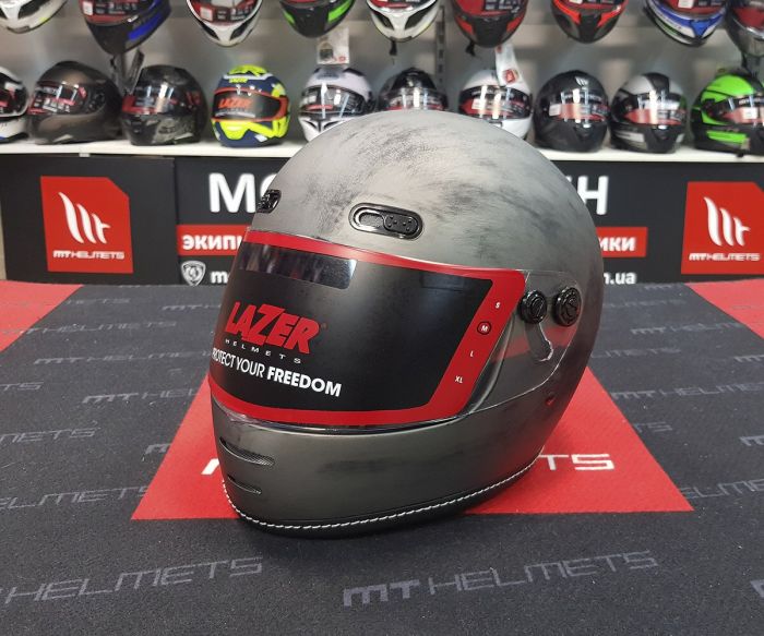 Мотошолом LAZER OROSHI Cafe Racer Matt Alu Brushed L