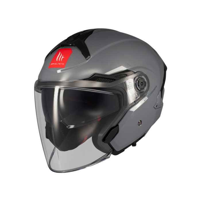 Мотошолом MT Cosmo SV Solid Gloss Grey A2 S