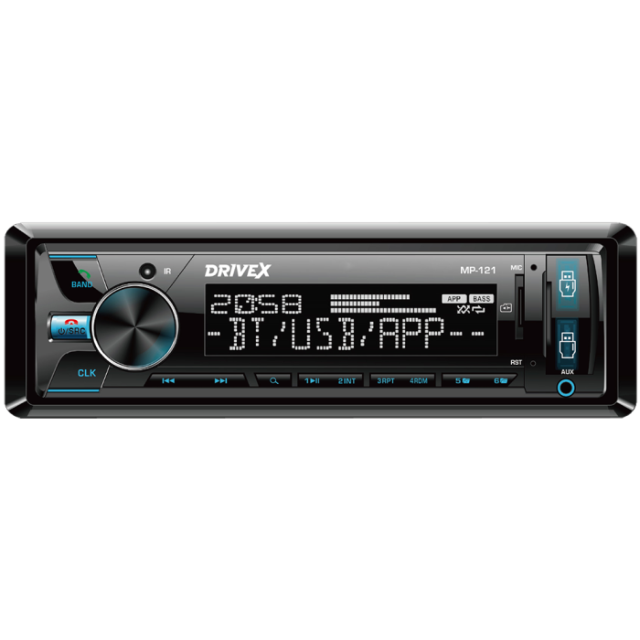 Автомагнітола 1-Din DriveX MP-121 2,1A 4х49Вт