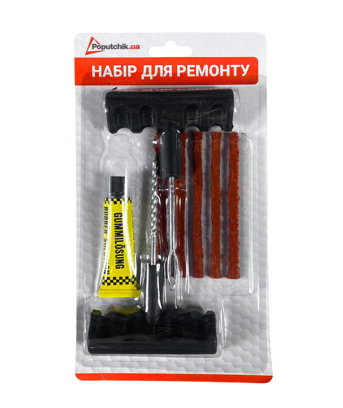 Набір для ремонту безкамерних шин Poputchik