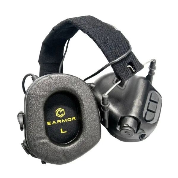 Тактические наушники EARMOR M31 Black с универсальным креплением