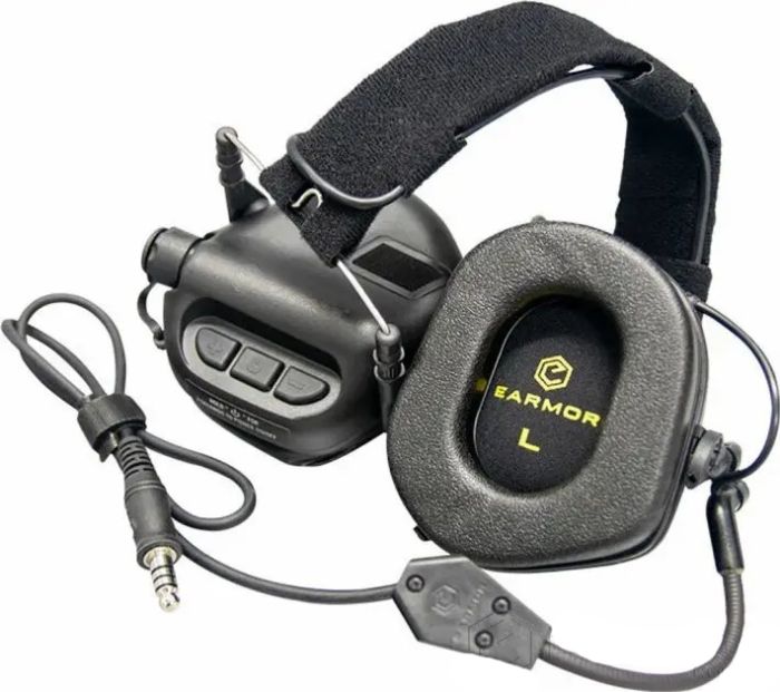 Тактические наушники EARMOR M32 с универсальным креплением Черный