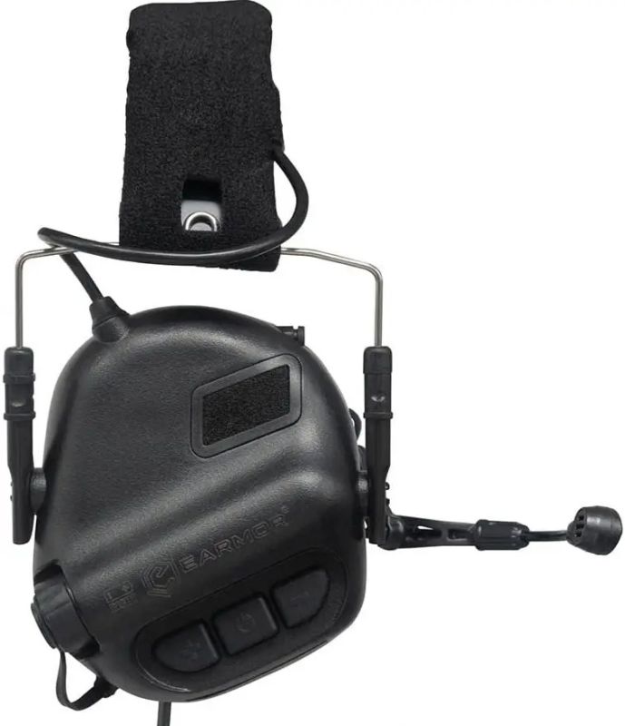 Тактические наушники EARMOR M32 с универсальным креплением Черный