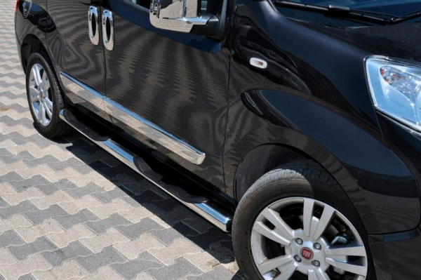 Боковые трубы (2 шт., нержавейка) для Peugeot Bipper 2008-2017 гг