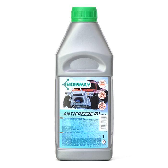 Антифриз Norway G11 зелений каністра п/е 1 л