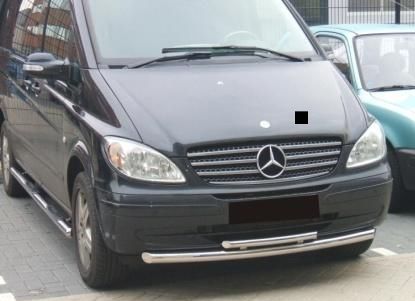 Передняя защита ST014 (нержавейка) 60/42мм для Mercedes Viano 2004-2014 гг