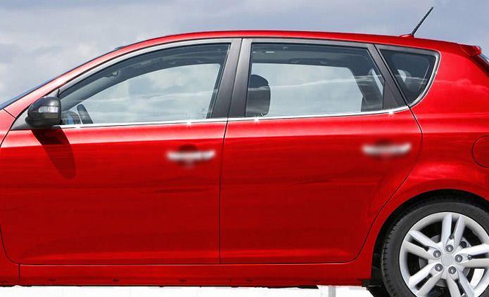 Окантовка окон Нержавеющая сталь (4 шт.) для Kia Ceed 2007-2012 гг