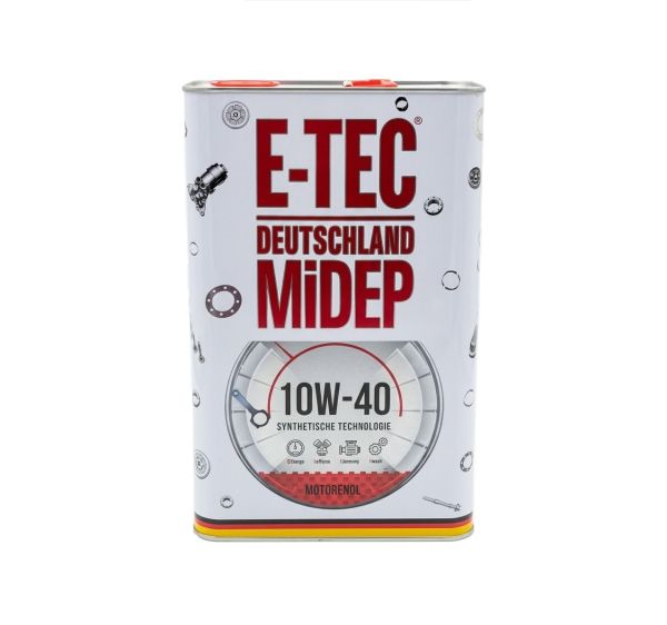 Олива моторна напівсинтетична E-TEC 10W40 ASM каністра металева 4л (4 шт уп)