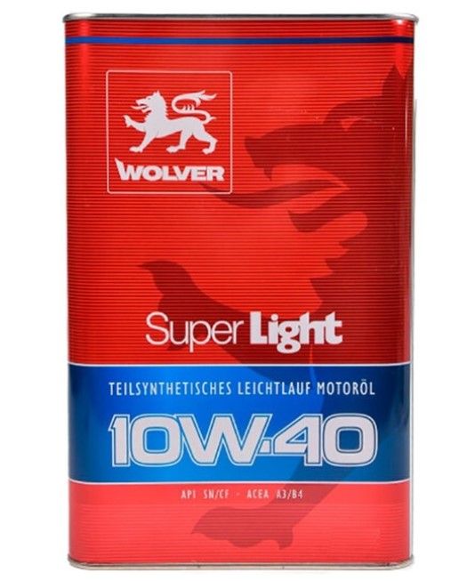 Олива моторна напівсинтетична WOLVER 10W-40 Super Light 5л