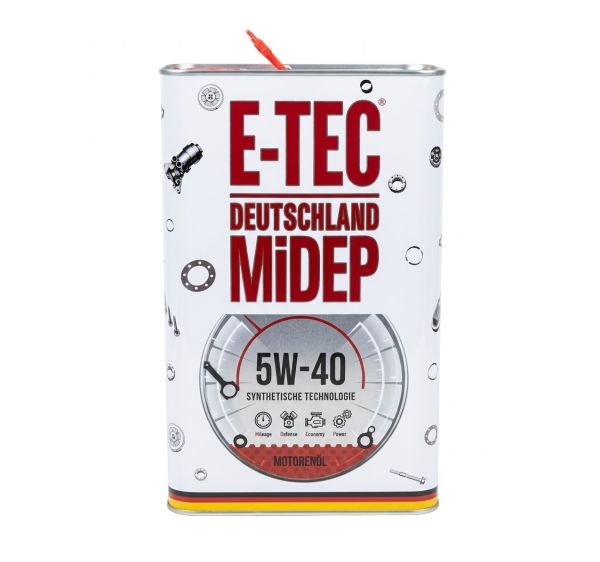 Олива моторна синтетична E-TEC 5W-40 EVO каністра метал 4л