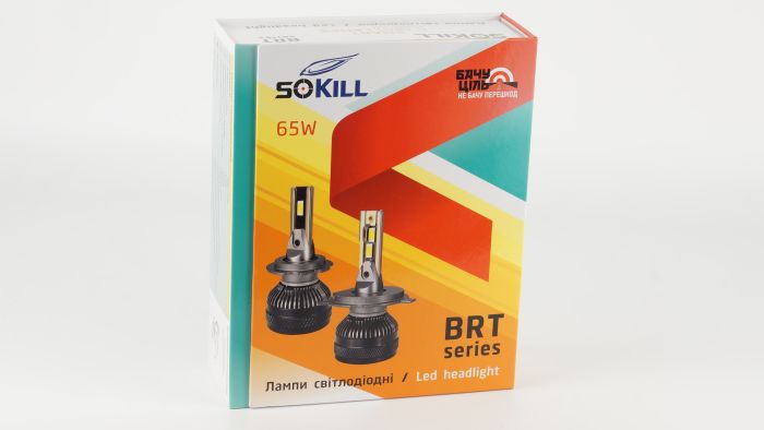  LED лампи автомобільні SoKill BRT H3 65W 9-32V 6К LED к-т.