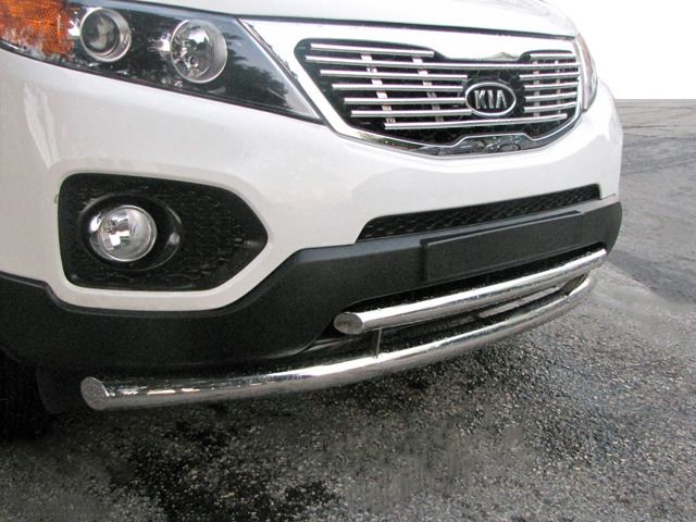 Передняя нижняя защита нержавейка для Kia Sorento II XM 2009-2014 гг