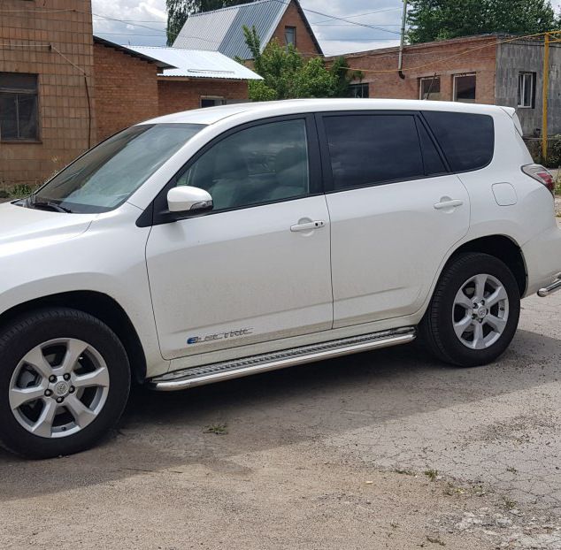 Боковые Подножки Premium (2 шт., Нержавейка) 60 мм для Toyota Rav 4 2006-2013 гг