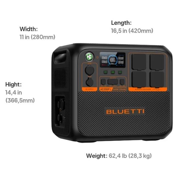 Портативна зарядна станція BLUETTI AC200PL 2400W / 2304Wh
