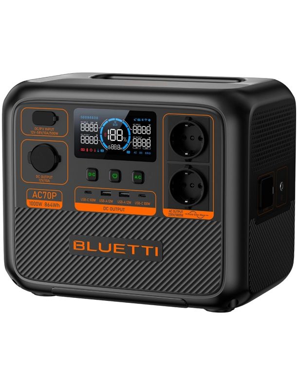 Портативна зарядна станція BLUETTI AC70P 1000W / 864Wh