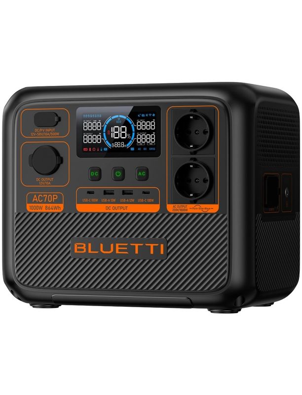 Портативна зарядна станція BLUETTI AC70P 1000W / 864Wh