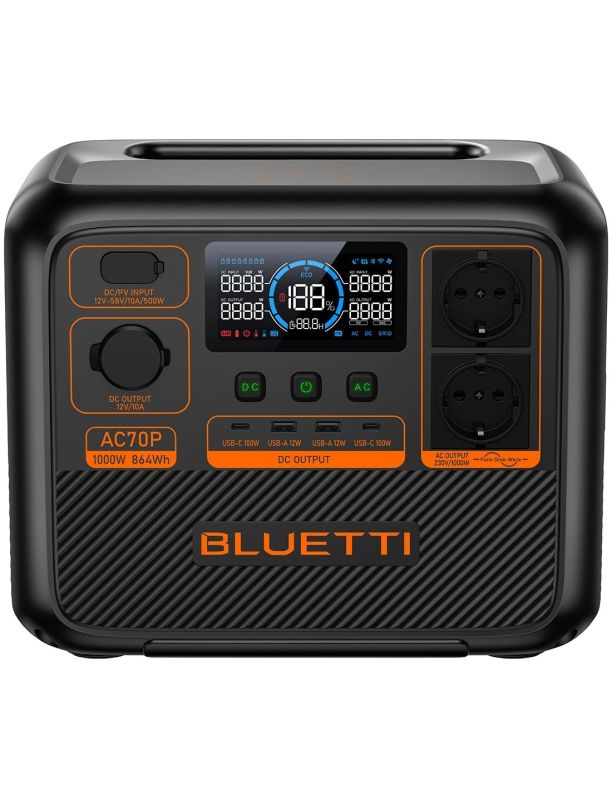 Портативна зарядна станція BLUETTI AC70P 1000W / 864Wh