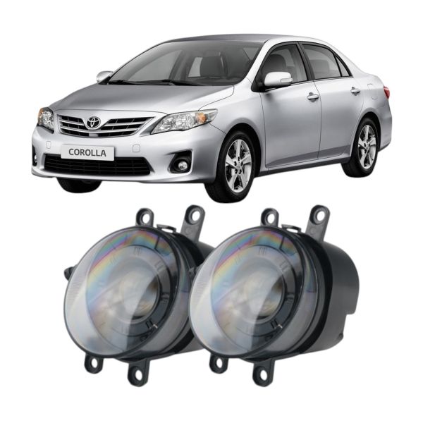 Противотуманные LED фары Toyota Corolla E150 2006-2013 JR-W-13 Линза 50W с СТГ / Тойота Королла (2 шт.)