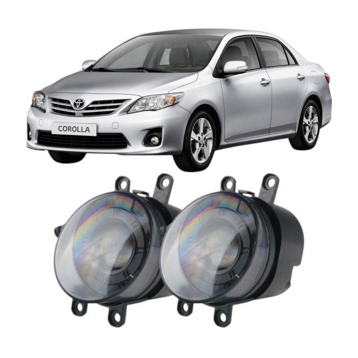 Противотуманные LED фары Toyota Corolla E150 2006-2013 JR-W-13 Линза 50W с СТГ / Тойота Королла (2 шт.)