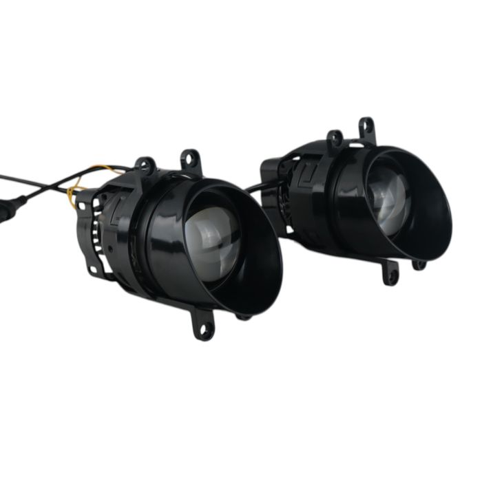 Противотуманные LED линзы Toyota Camry XV70 2017-2024 А1 90W с СТГ бело-желтые / противотуманные фары Тойота Кэмри