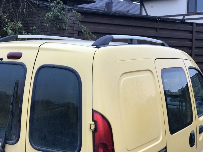 Хромированные Рейлинги Стандартная база, пластиковые ножки для Renault Kangoo 1998-2008 гг