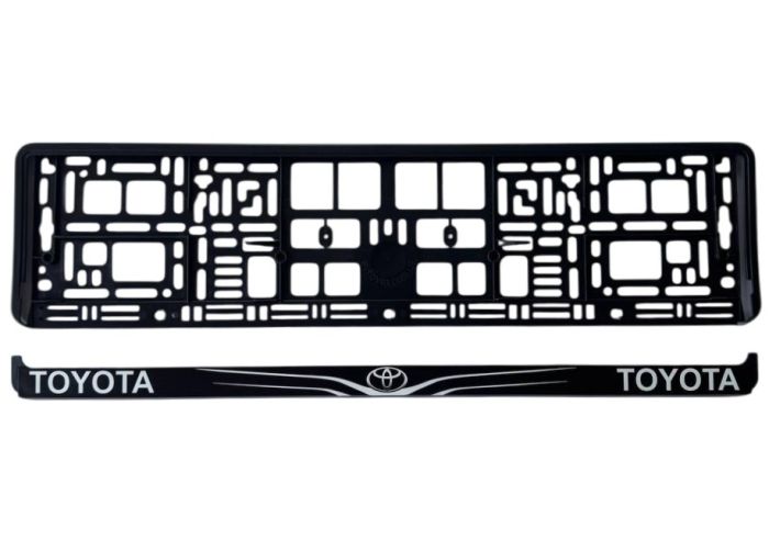 Рамка номерного знаку Poputchik пластик з літерами Toyota (1шт)