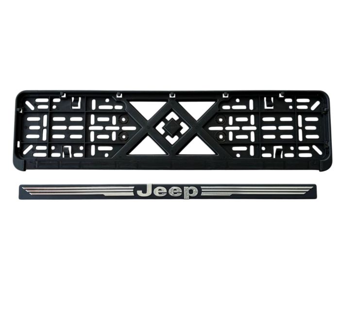 Рамка номерного знаку пластик з об'ємними літерами Jeep (2шт)