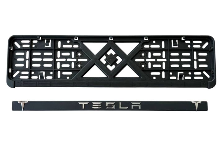 Рамка номерного знаку пластик з об'ємними літерами Tesla (2шт)