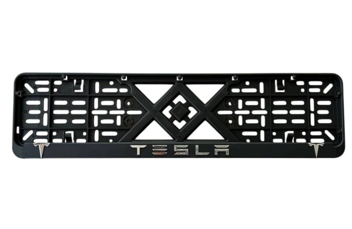Рамка номерного знаку пластик з об'ємними літерами Tesla (2шт)