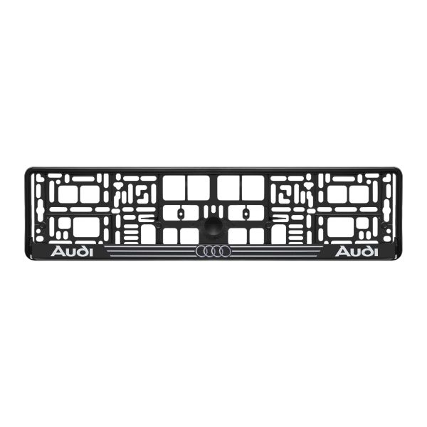 Рамка номерного знаку Audi пластикова Poputchik (1шт)
