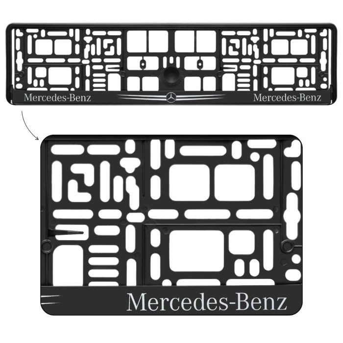 Рамка номерного знаку Mercedes-Benz пластикова Poputchik (1шт)