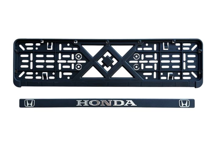 Рамка номерного знаку пластик з об'ємними літерами Honda 52х13,5х2см (2шт)