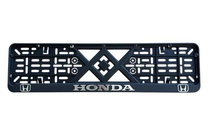 Рамка номерного знаку пластик з об'ємними літерами Honda 52х13,5х2см (2шт)