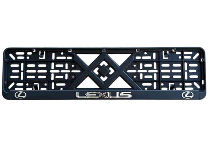 Рамка номерного знаку пластик з об'ємними літерами LEXUS 52х13,5х2 см (2шт)